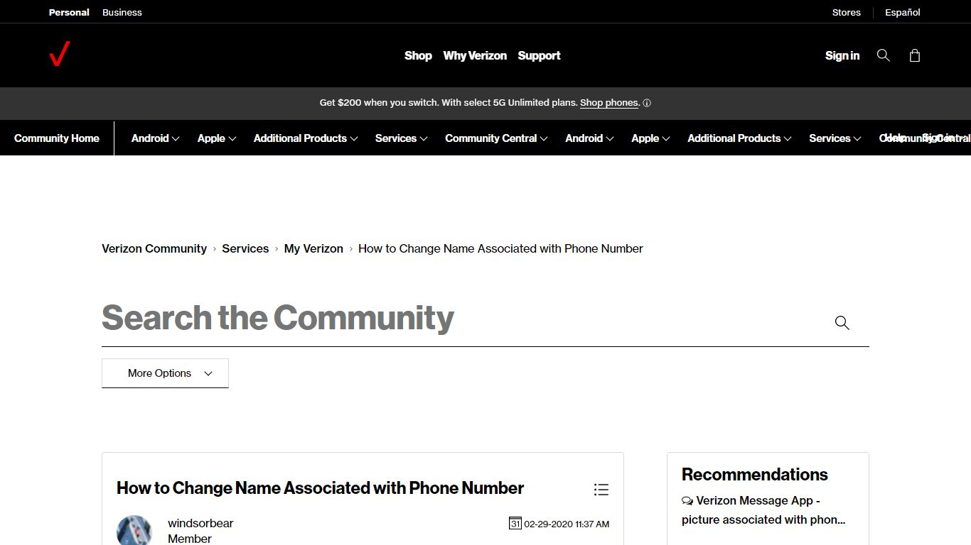 How to Change Name Associated with Phone Number - Verizon